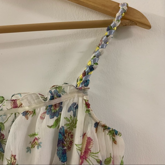 😍 Floral Print White Summer Top ✨ - Picture 7 of 12